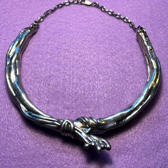 RARE vintage Yaacov Heller (like but could not confirm) sterling silver choker